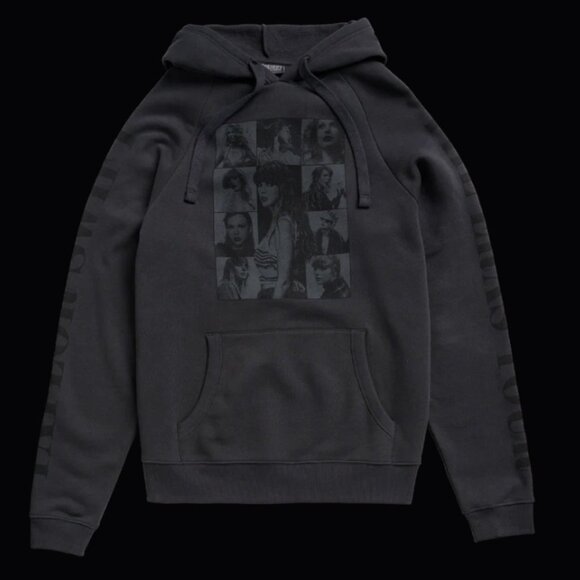 NWOT Taylor Swift | The Eras Tour US Dates Black Hoodie - Picture 1 of 5